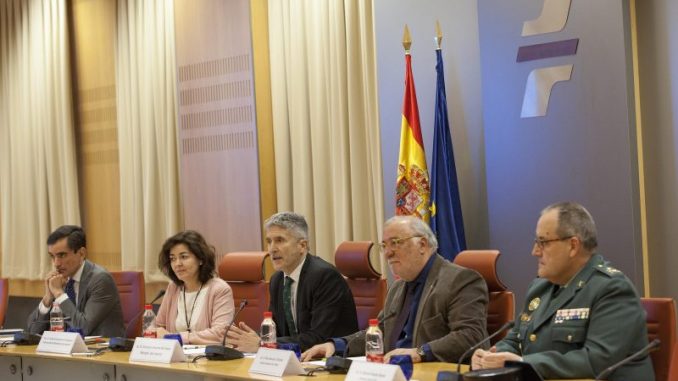 El ministro del Interior en funciones, Fernando Grande-Marlaska, presenta los datos (Foto: Interior)